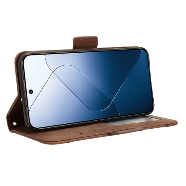 SLOT Peňaženkový obal pre Xiaomi 14 hnedý