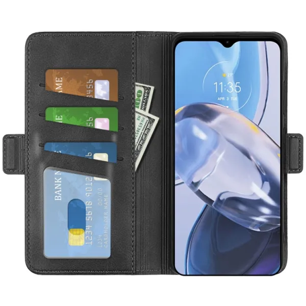 SIDE Peňaženkové puzdro pre Motorola Moto E22 / E22i čierne