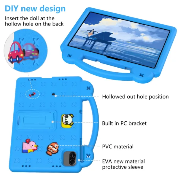 FANY Detský kryt na tablet pre Honor Pad X8a / Honor Pad X8b svetlomodrý
