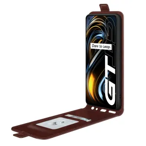 Vyklápacie puzdro Realme GT 5G hnedé