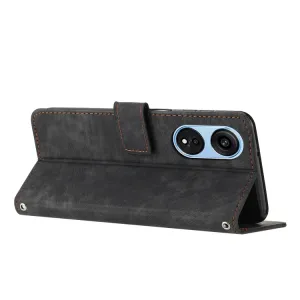 STRIPE Peňaženkové puzdro s remienkom Oppo A98 5G čierne