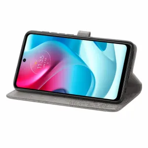 ART Peňaženkový kryt Motorola Moto G60s ORNAMENT šedý
