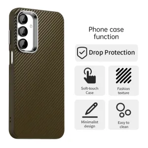 IMD CARBON Ochranný kryt pre Samsung Galaxy A16 / A16 5G hnedý
