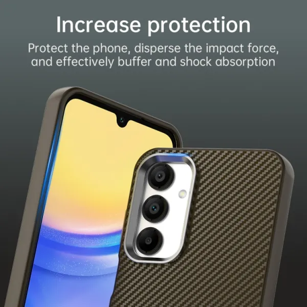 IMD CARBON Ochranný kryt pre Samsung Galaxy A16 / A16 5G hnedý
