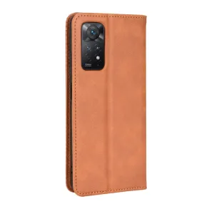 BUSINESS Peňaženkový kryt pre Xiaomi Redmi Note 11 Pro 5G / Note 11 Pro hnedý
