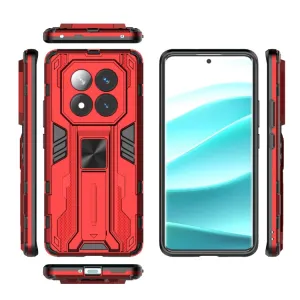 SUPERSONIC Ochranný obal so stojanom pre Xiaomi Redmi Note 14 Pro+ 5G červený