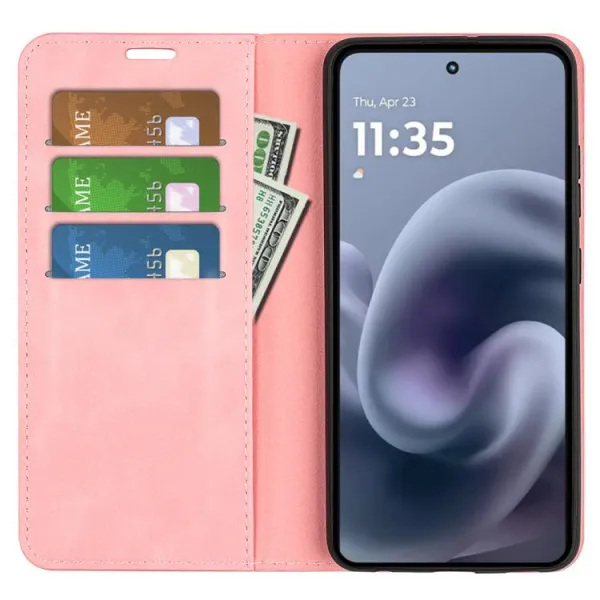 MAGNETIC Zaklápací kryt pre Motorola Moto G86 Power 5G ružový