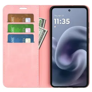 MAGNETIC Zaklápací kryt pre Motorola Moto G86 Power 5G ružový