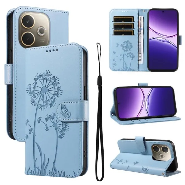 ART DANDELION Peňaženkové puzdro pre Oppo A5 Pro 5G svetlomodré