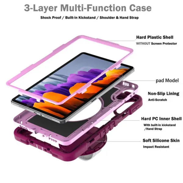 SOLID Odolný obal pre Xiaomi Redmi Pad 2 tmavoružový