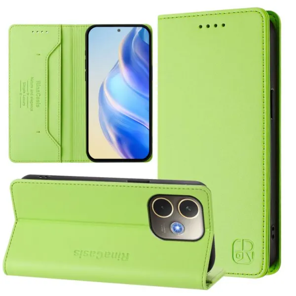 RINA Zaklápacie puzdro pre Oppo A5 Pro 5G svetlozelené
