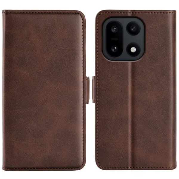 SIDE Peňaženkové puzdro pre OnePlus 15 tmavohnedé