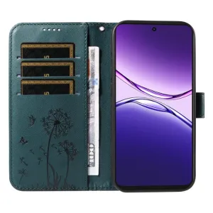 ART DANDELION Peňaženkové puzdro pre Oppo A5 Pro 5G tmavozelené