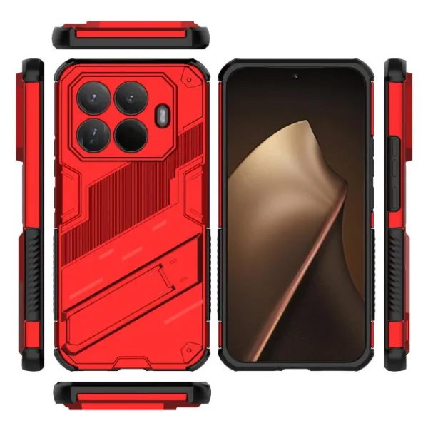 BIB Ochranný obal so stojanom pre Xiaomi 15T Pro červený