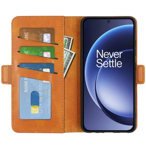 SIDE Peňaženkové puzdro pre OnePlus 15 svetlohnedé