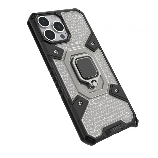 MG Capsule Ring plastový kryt na iPhone 13 Pro, čierny