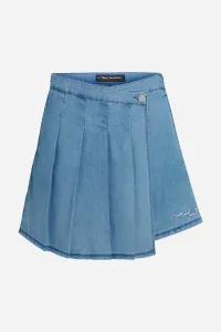 Sukňa Karl Lagerfeld Klxdisney Pleated Denim Skort Mid Blue Denim