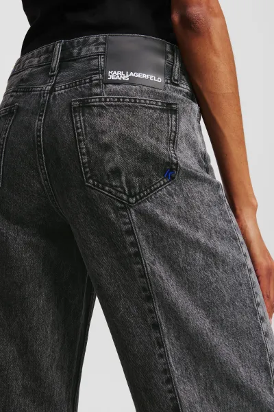 Džínsy Karl Lagerfeld Jeans Klj Mr Relaxed Blocked Denim Washed Black Blocked
