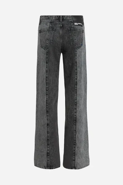 Džínsy Karl Lagerfeld Jeans Klj Mr Relaxed Blocked Denim Washed Black Blocked