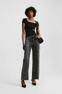 Džínsy Karl Lagerfeld Jeans Klj Mr Relaxed Blocked Denim Washed Black Blocked