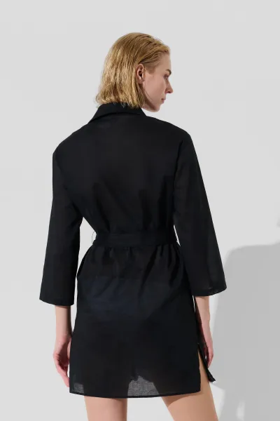 Plážové Oblečenie Karl Lagerfeld Karl Dna Signature Beach Dress Black