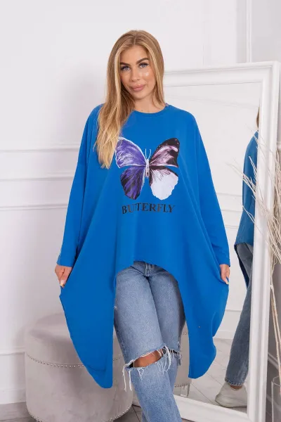 Legínovo Oversize béžová blúzka s potlačou Farba: Marhuľa, Veľkosť: UNI