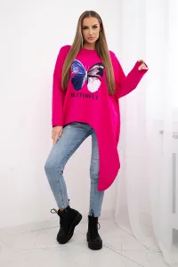 Legínovo Oversize béžová blúzka s potlačou Farba: Modrá, Veľkosť: UNI