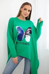 Legínovo Oversize béžová blúzka s potlačou Farba: Modrá, Veľkosť: UNI