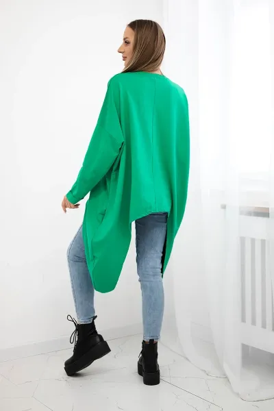 Legínovo Oversize béžová blúzka s potlačou Farba: Modrá, Veľkosť: UNI