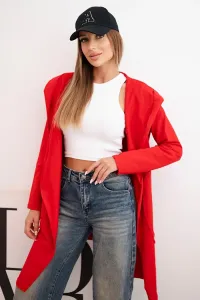 Legínovo Kabát s voľnou kapucňou horčicový Farba: Khaki, Veľkosť: UNI