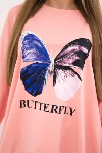 Legínovo Oversize béžová blúzka s potlačou Farba: Modrá, Veľkosť: UNI
