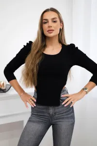 Legínovo Blúzka s nafukovacími rukávmi biela Farba: Mätová, Veľkosť: UNI