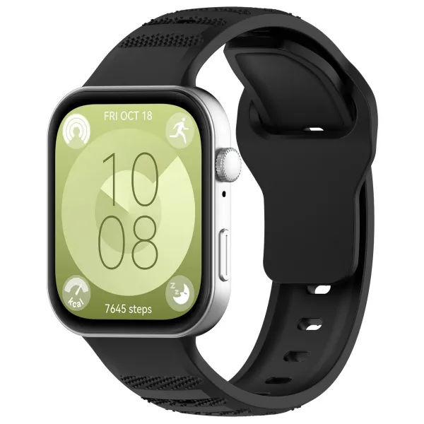 BStrap Silicone remienok na Huawei Watch Fit 3, black
