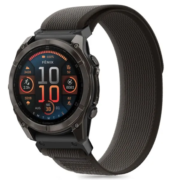 Tech-Protect Nylon remienok na Garmin Fenix 5x / 5x Plus / 6x / 6x Pro / 7x / 8 51mm, black/orange