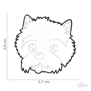 MF WEST HIGHLAND WHITE TERRIER 2,6x2,7cm gravírovateľný prívesok