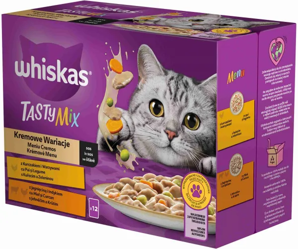WHISKAS Kapsička Creamy Creations v šťave 12pack