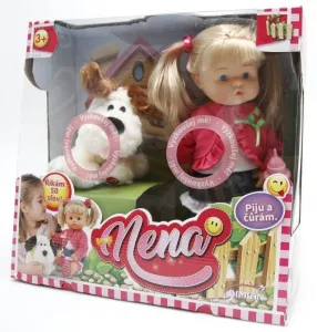 Alltoys hovoriaca bábika Nena so psíkom 36 cm