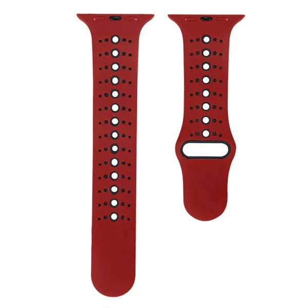 BStrap Silicone Sport remienok na Apple Watch 38/40/41mm, Red Black (SAP007C05)