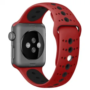 BStrap Silicone Sport remienok na Apple Watch 38/40/41mm, Red Black (SAP007C05)