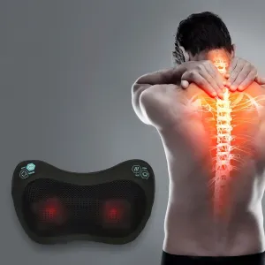 LIVEFY Pillow masážny vankúš na krk a chrbát, čierny