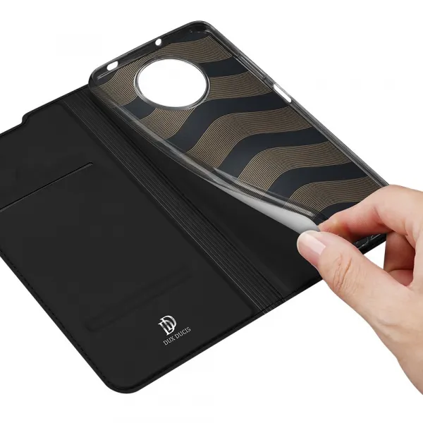 DUX DUCIS Skin Pro knižkové kožené puzdro na Xiaomi Poco M3 / Redmi 9T, čierne