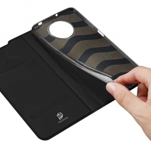 DUX DUCIS Skin Pro knižkové kožené puzdro na Xiaomi Poco M3 / Redmi 9T, čierne