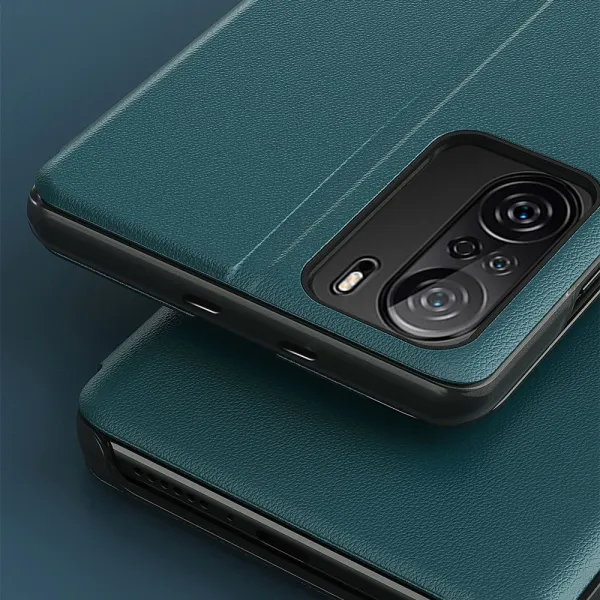 MG Eco Leather View knižkové puzdro na Xiaomi Redmi K40 / Poco F3, fialové