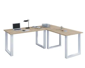VCM Rohový stůl Lona 190x190x80 U-nohy, dub sonoma