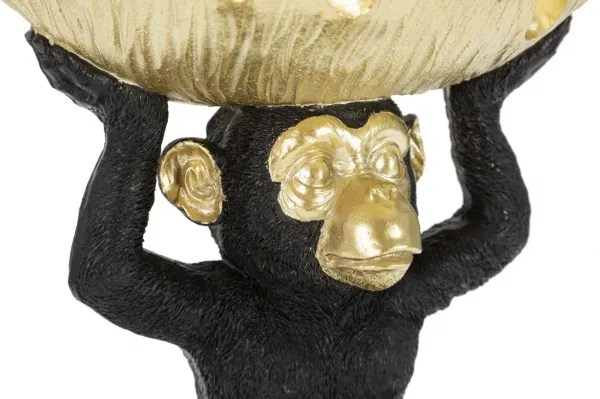 Mauro Ferretti Dekorativní soška Monkey černo-žlatá