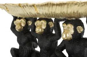 Mauro Ferretti Dekorativní soška Monkey Tris černo-žlatá