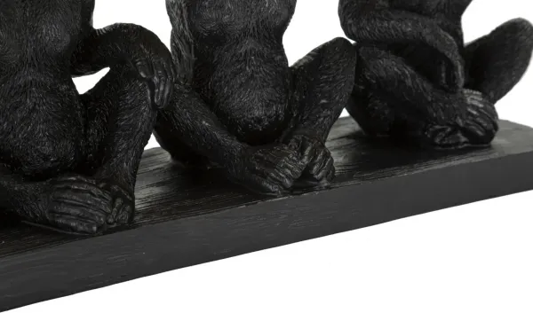 Mauro Ferretti Dekorativní soška Monkey Tris černo-žlatá