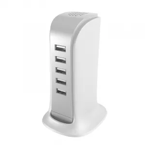 Dudao A5EU nabíjačka 5x USB 25W, biela