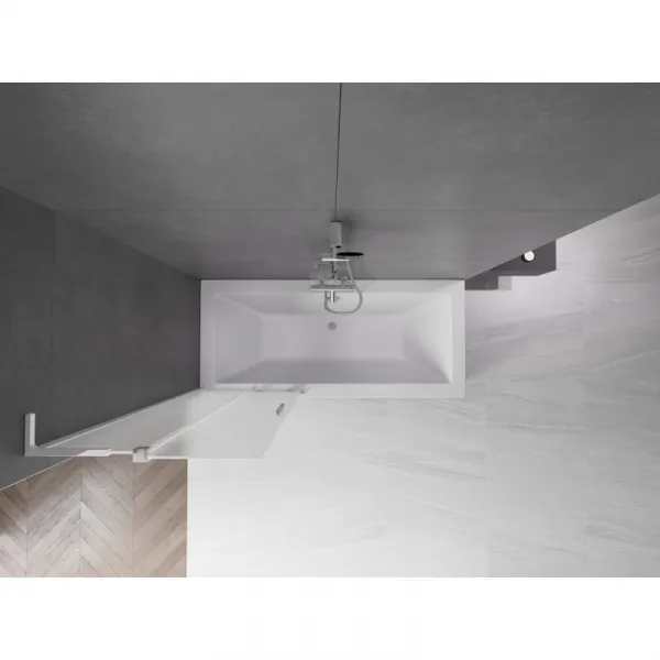 MEXEN/S - Velar L dvojkrídlová posuvná vaňová zástena 70 x 150, dekor, chróm 896-070-003-31-01