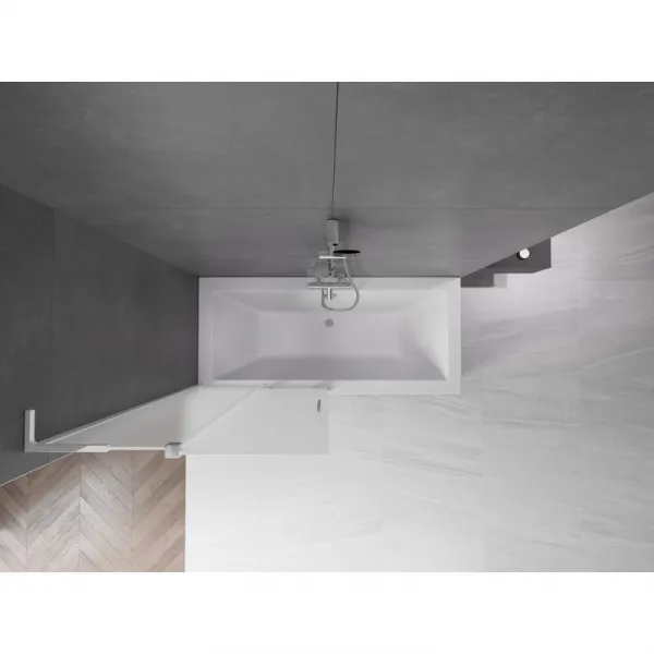 MEXEN/S - Velar L dvojkrídlová posuvná vaňová zástena 90 x 150, dekor, chróm 896-090-003-31-01